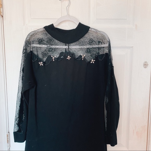 Black Lace top Dress - Picture 2 of 2